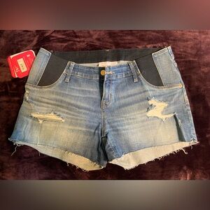 Denim Distressed Maternity Women's Shorts Brand New With Tags Size 12